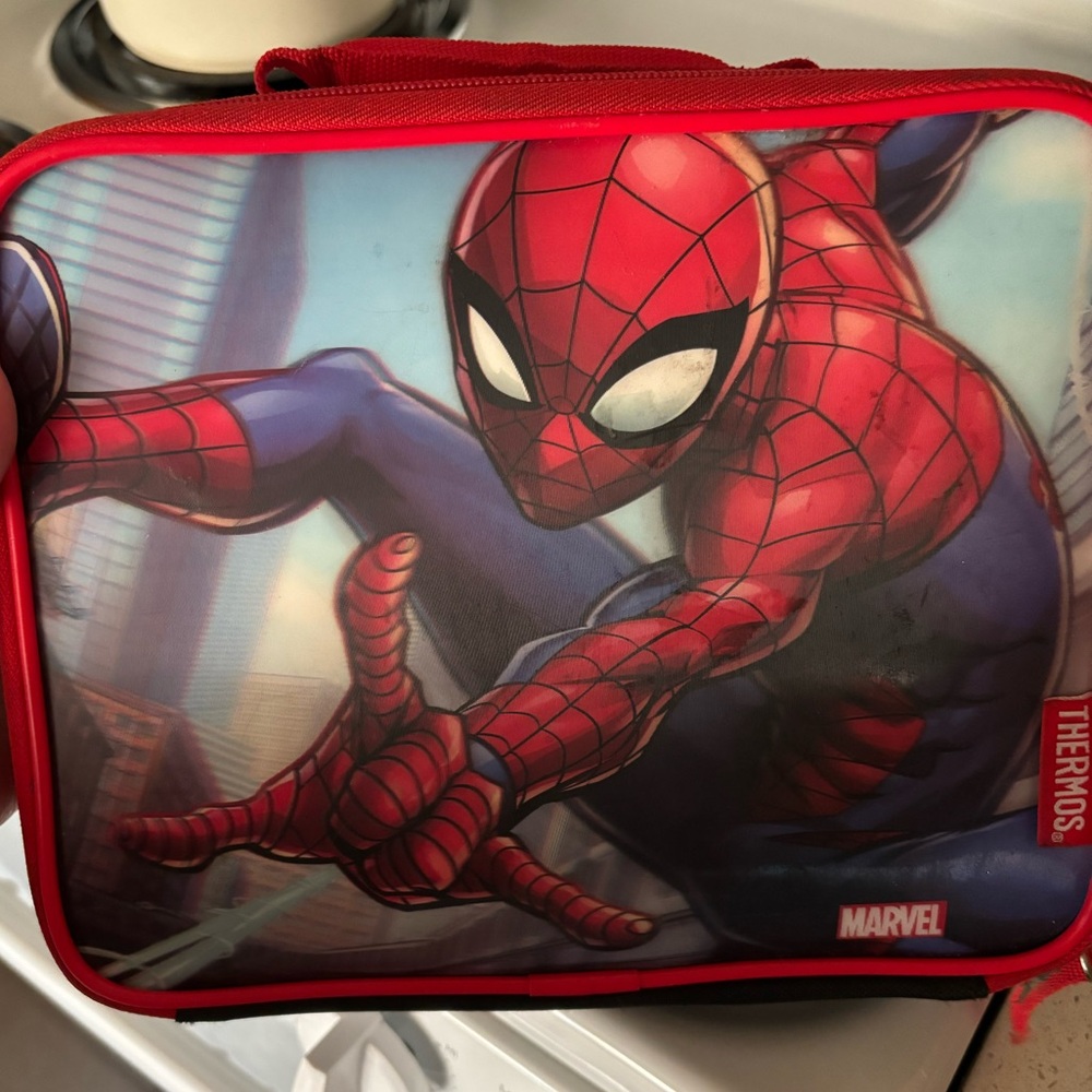 Spiderman insulated thermos lunch bag